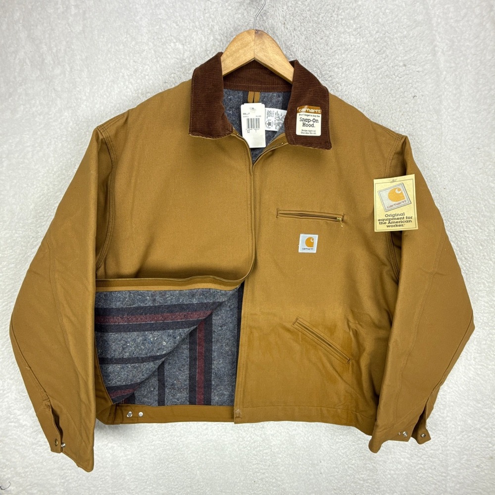 Carhartt Detroit Jacket Blanket Lined Mens 52 Tall 2XL 6BLJT Brown NWT NOS